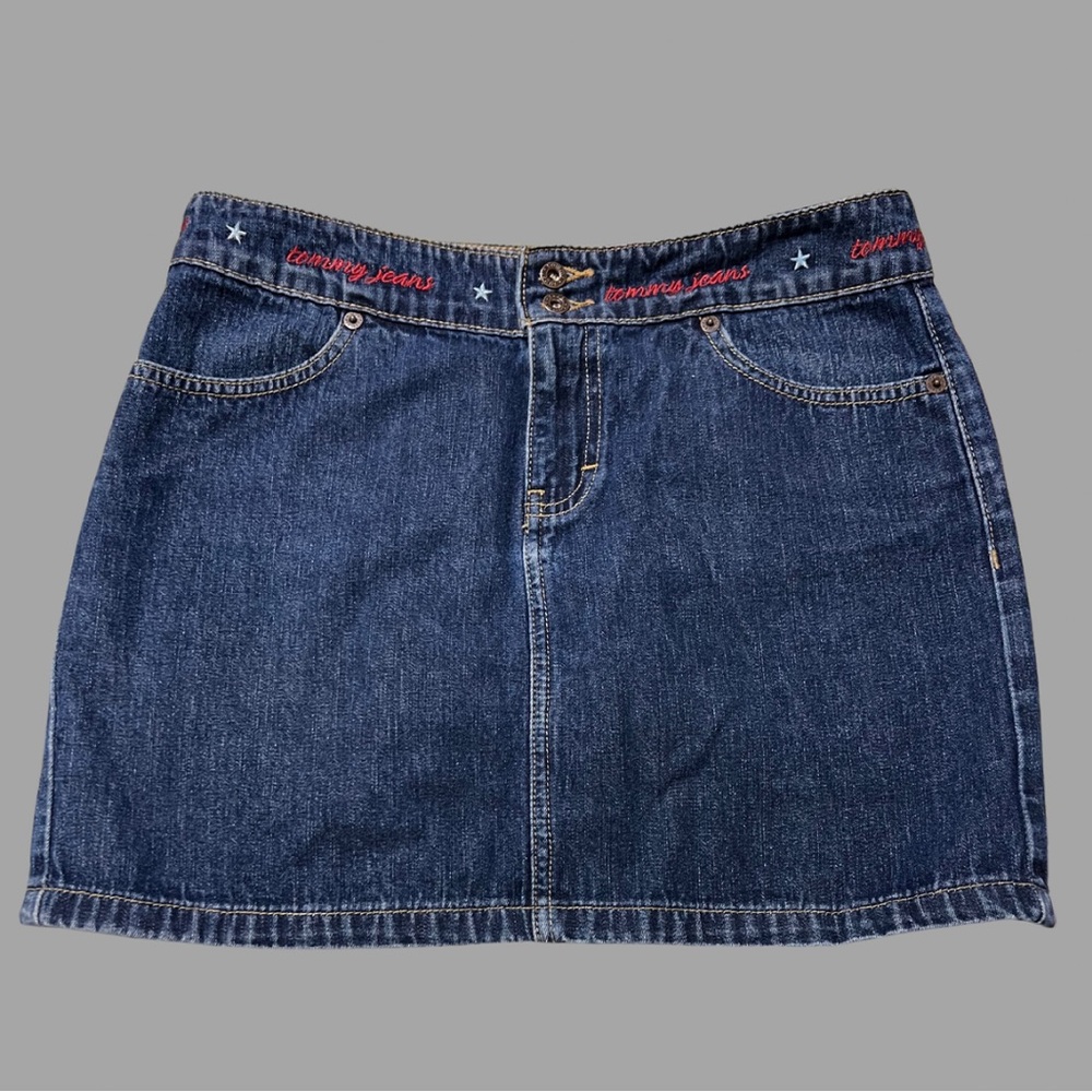 Tommy Hilfiger Women's Navy and Red Skirt size 5 [i-35]
